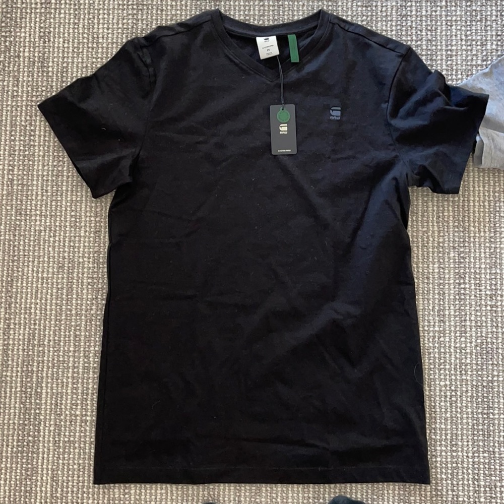 G-Star black V-neck T-shirt